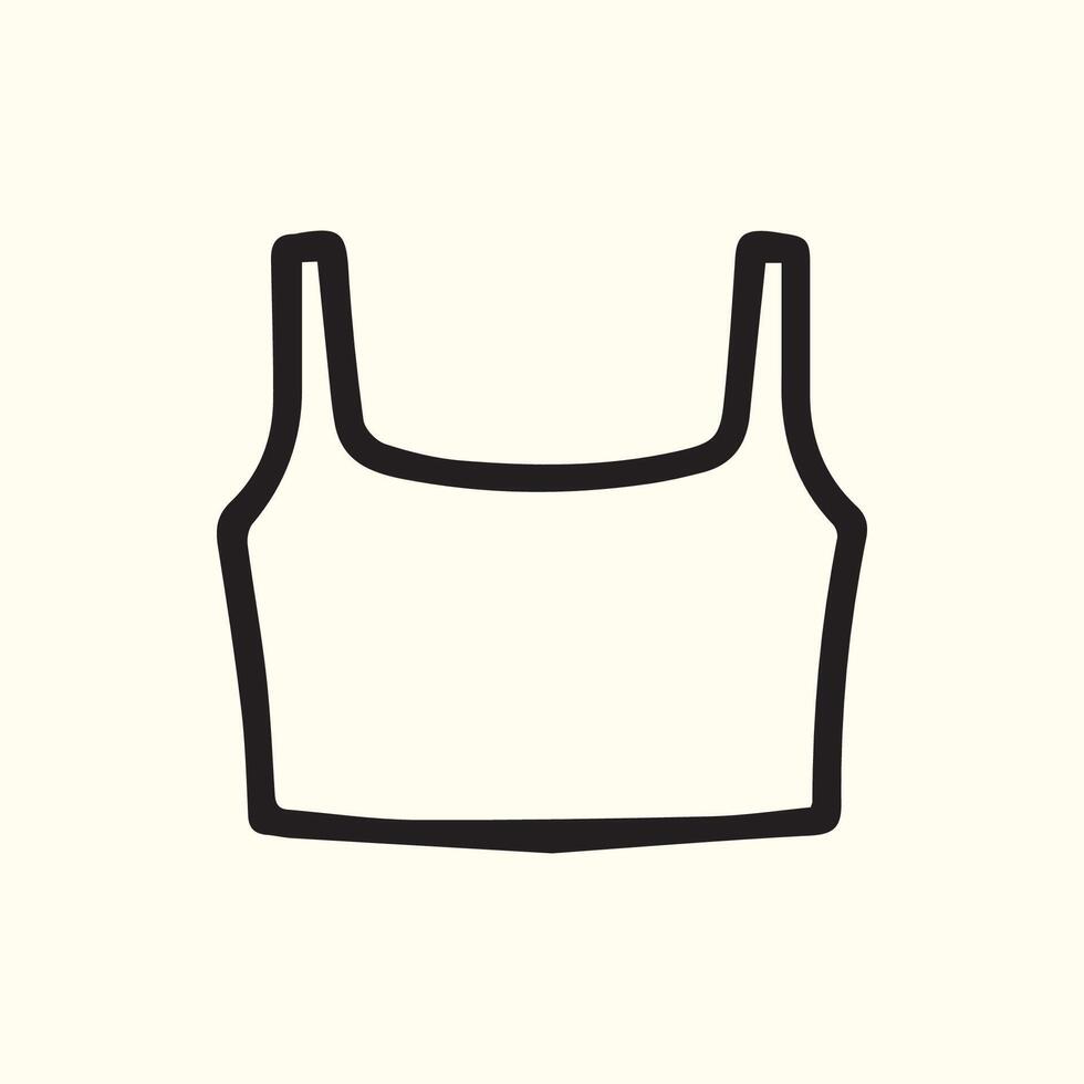 Simple Tank Top Outline Design Ready for Your Creative Projects vector