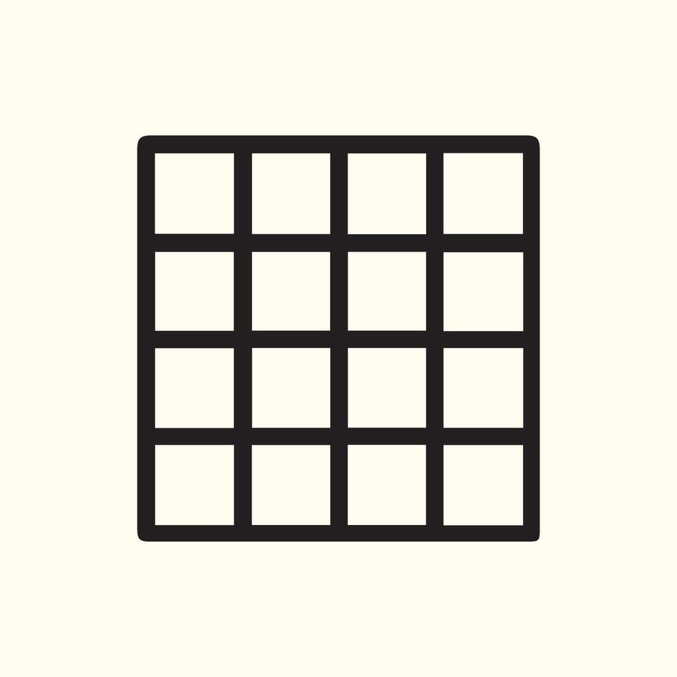 Symmetrical Grid Composition Simple Black Lines on Light Background vector