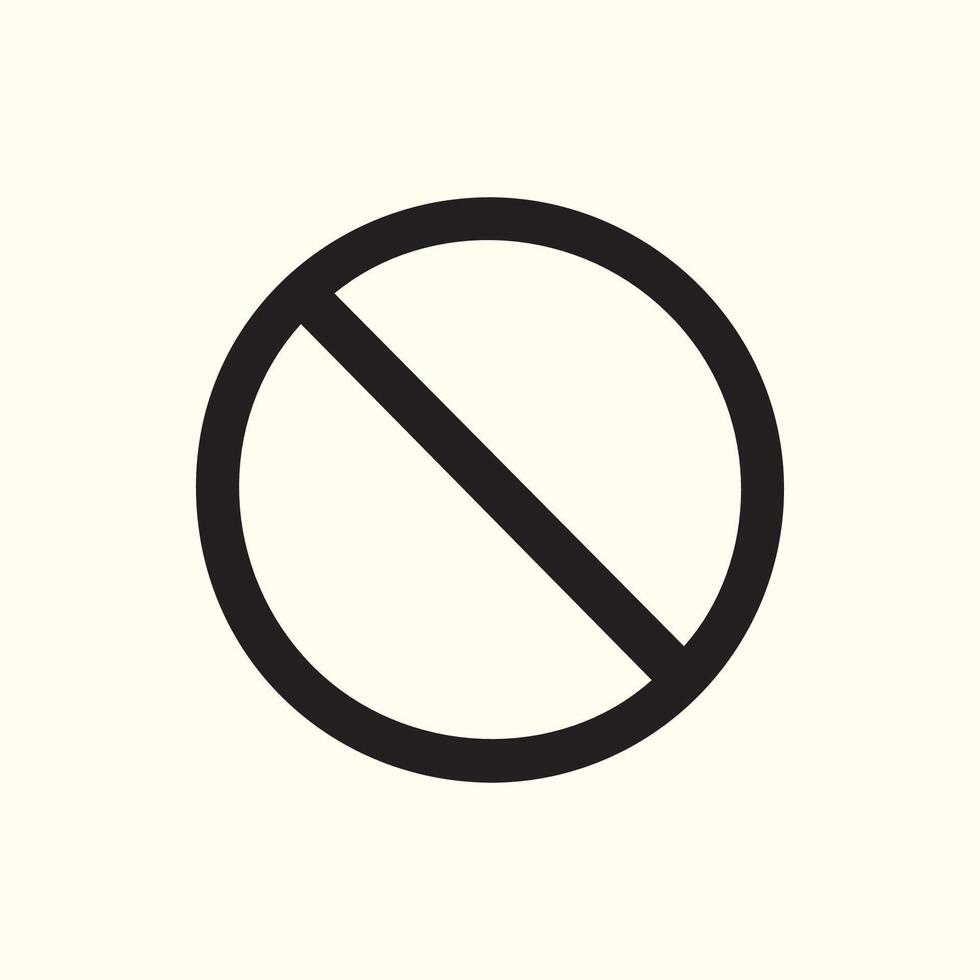Prohibition sign for various uses restriction denial or forbidden vector