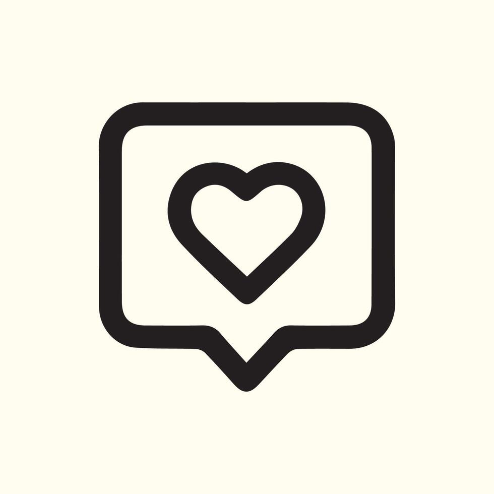 Love in a Bubble Simple and Clean Heart Graphic Design Element vector