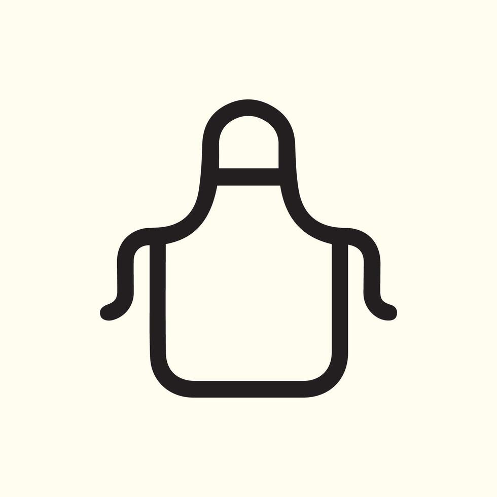 Essential Apron Icon A Culinary Symbol of Protection and Cleanliness vector