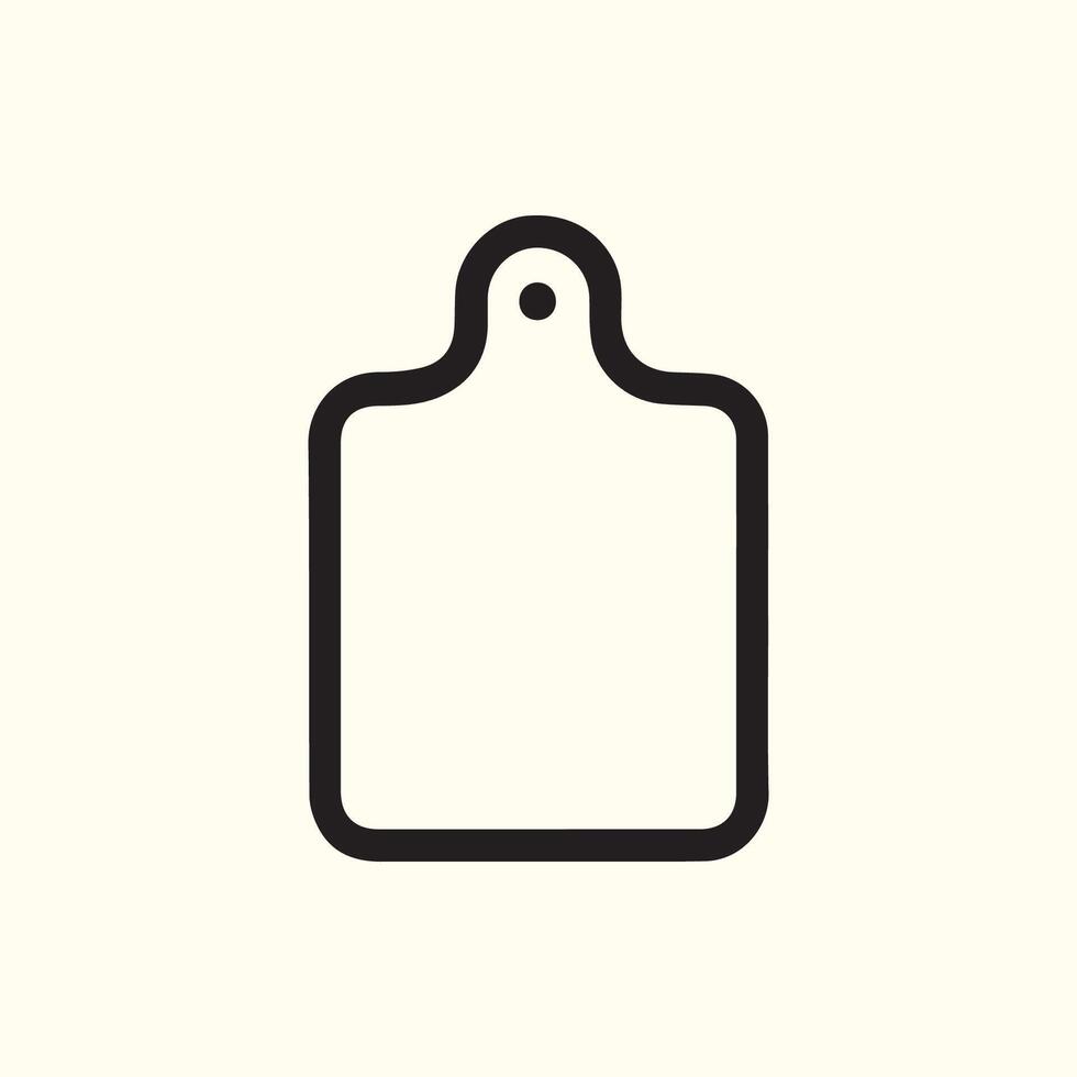Minimalist Cutting Board Design for Culinary Creations Preparation vector