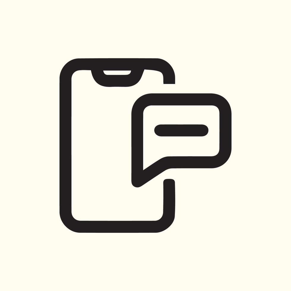 Mobile phone with chat symbol illustrating digital conversation and alerts vector