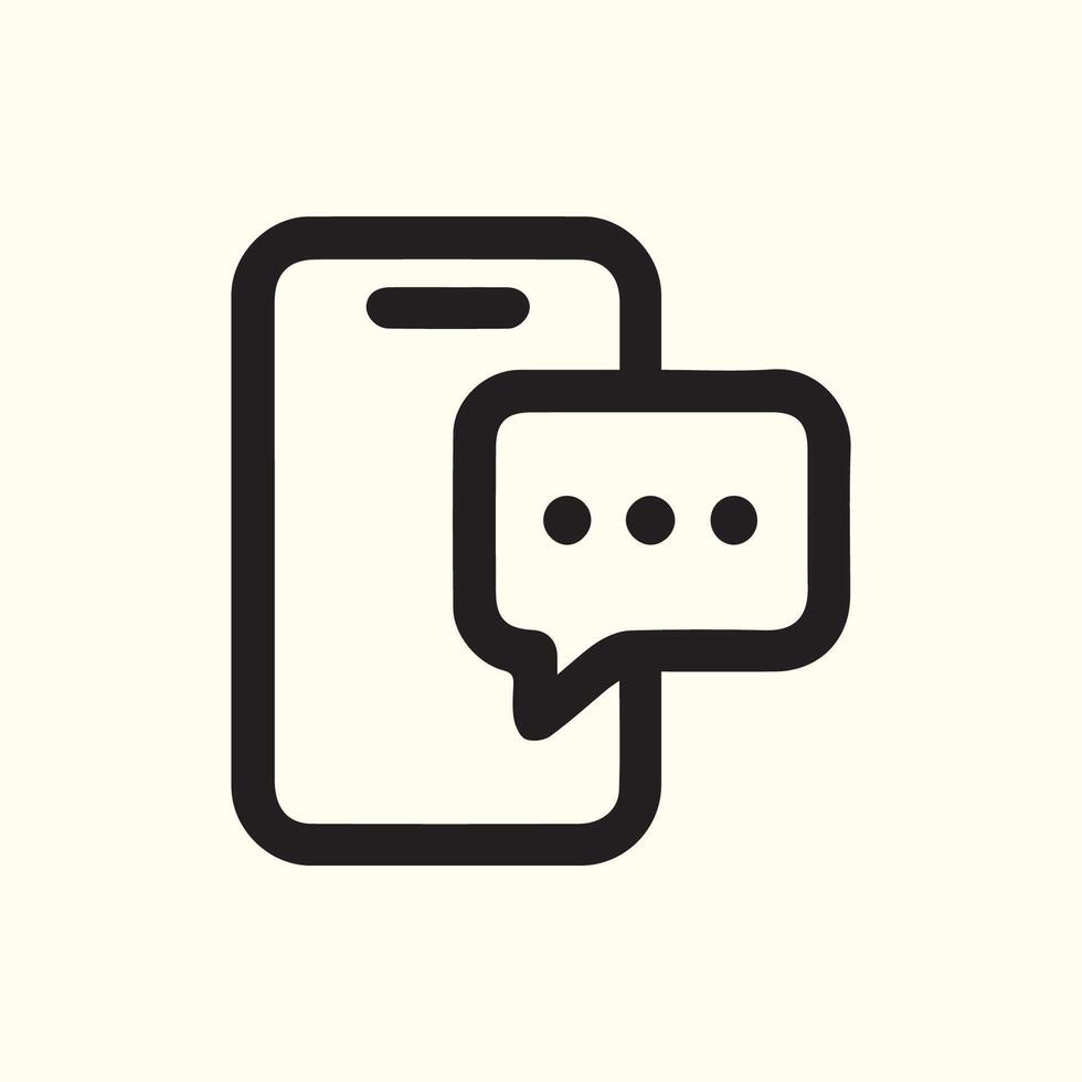 Essential Mobile Messaging Icon for Seamless Digital Communication on Smartphones vector