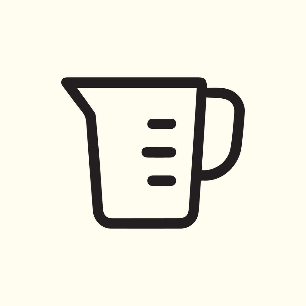 Measuring Cup Icon Precise Volume for Culinary Perfection Simple Design vector