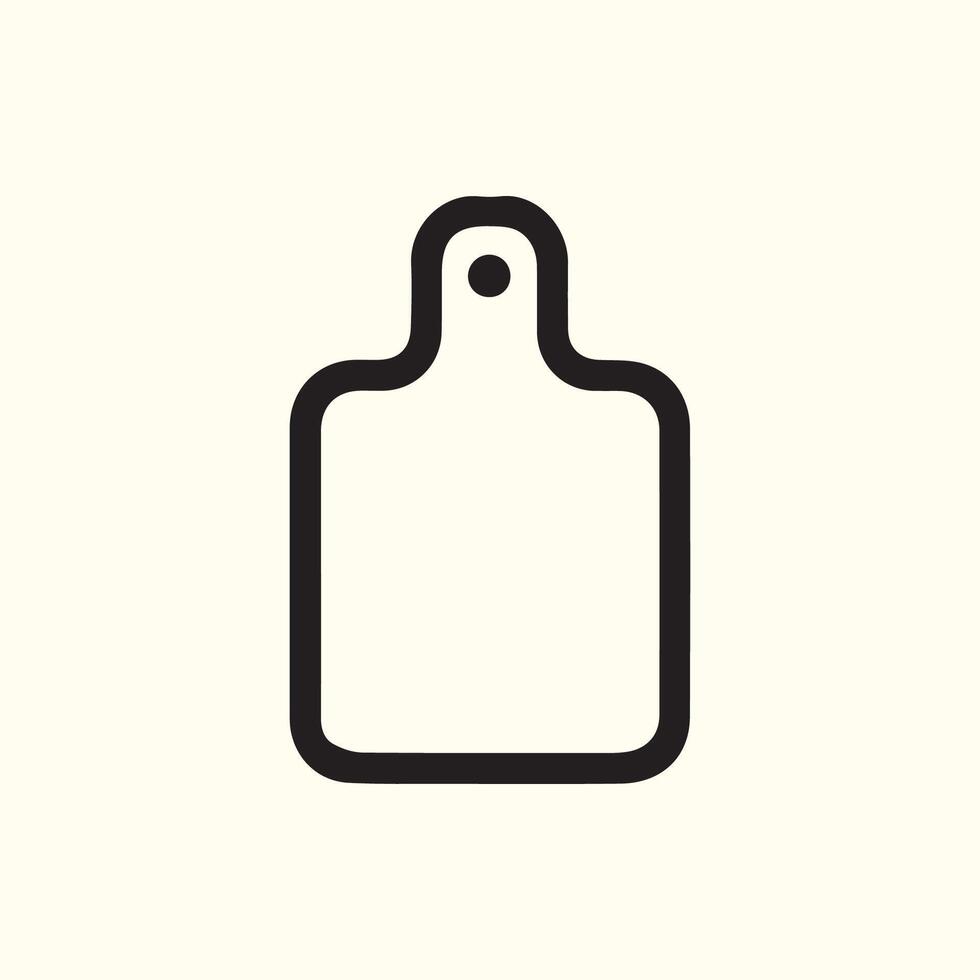 Versatile kitchen cutting board icon simple elegant design for cooking concepts vector