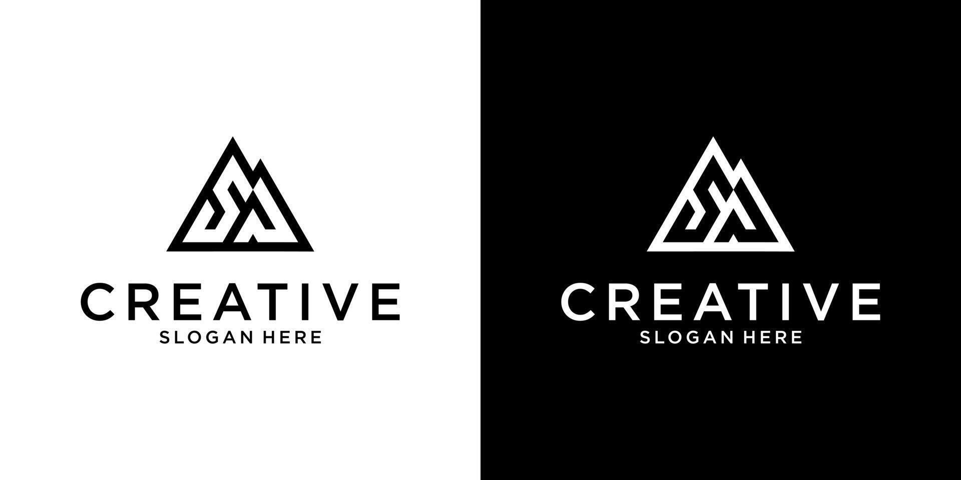 SP or PS initial letter logo design concept vector