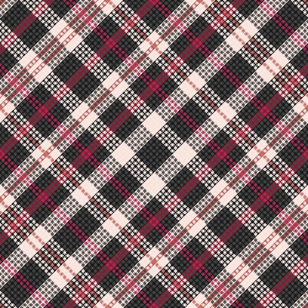 Black and red plaid pattern design vector
