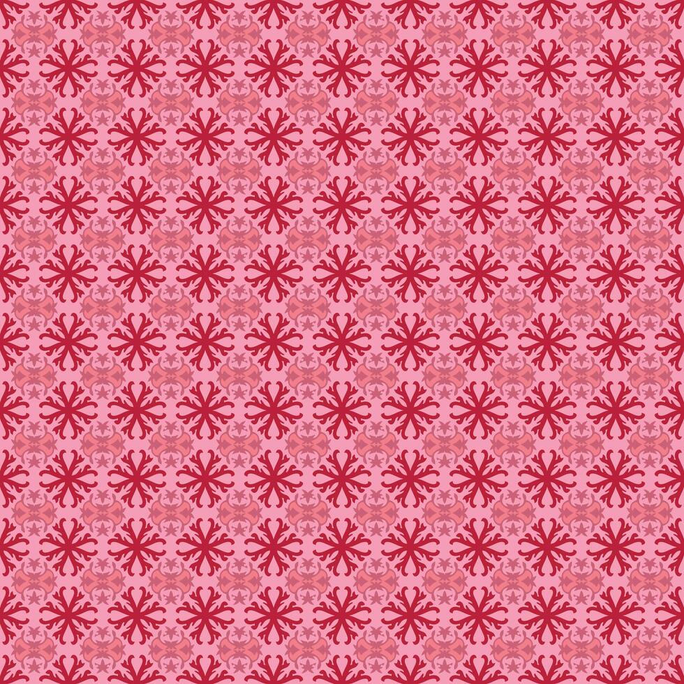 Red snowflake pattern on pink background vector