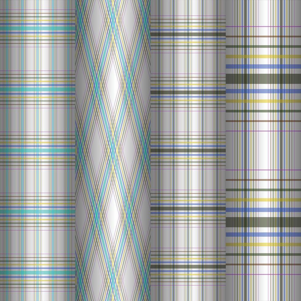 Premium Plaid Fabric Mockup vector