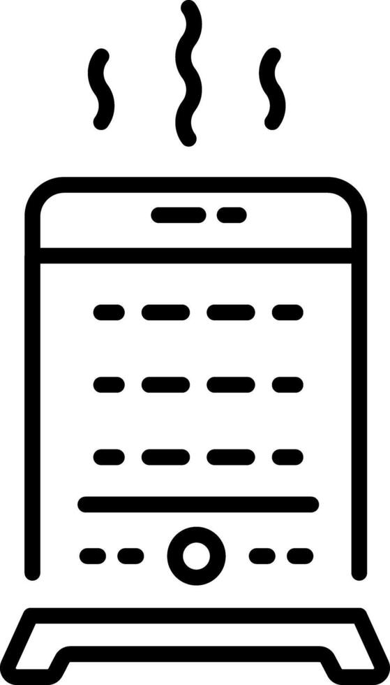 A line style icon showing air purifier vector