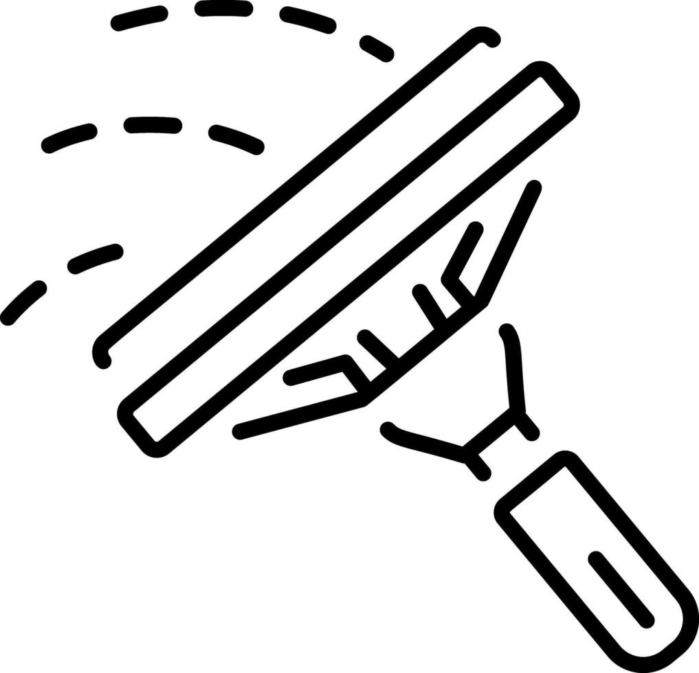 An outline style icon depicting squeegee blade vector