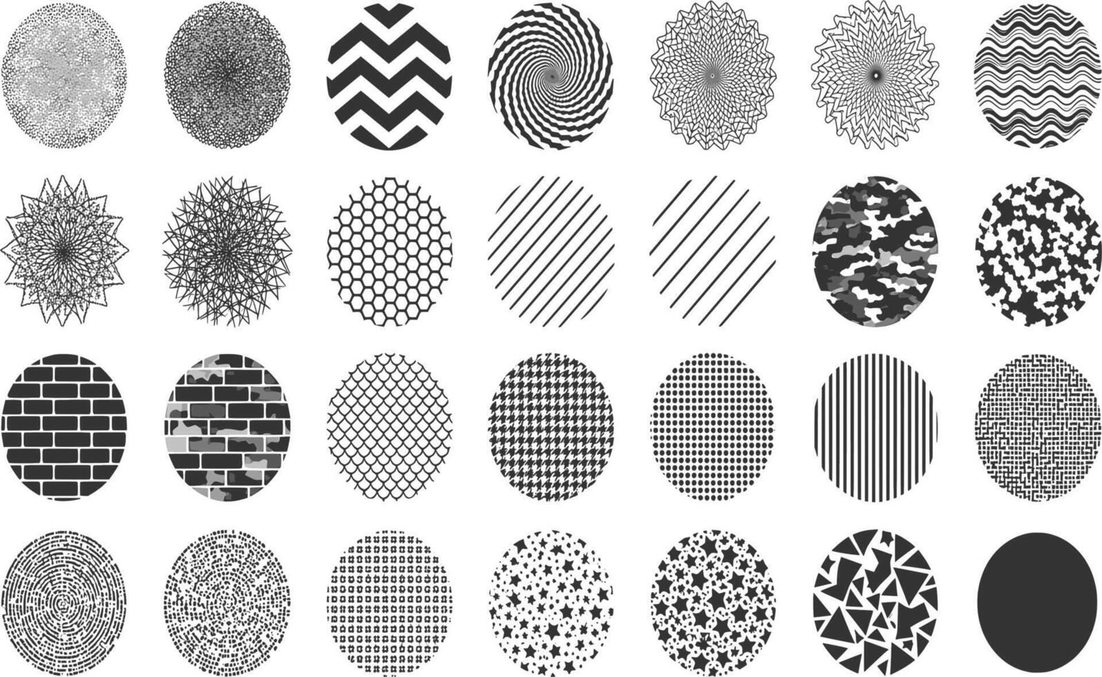 A collection of different shapes and patterns vector