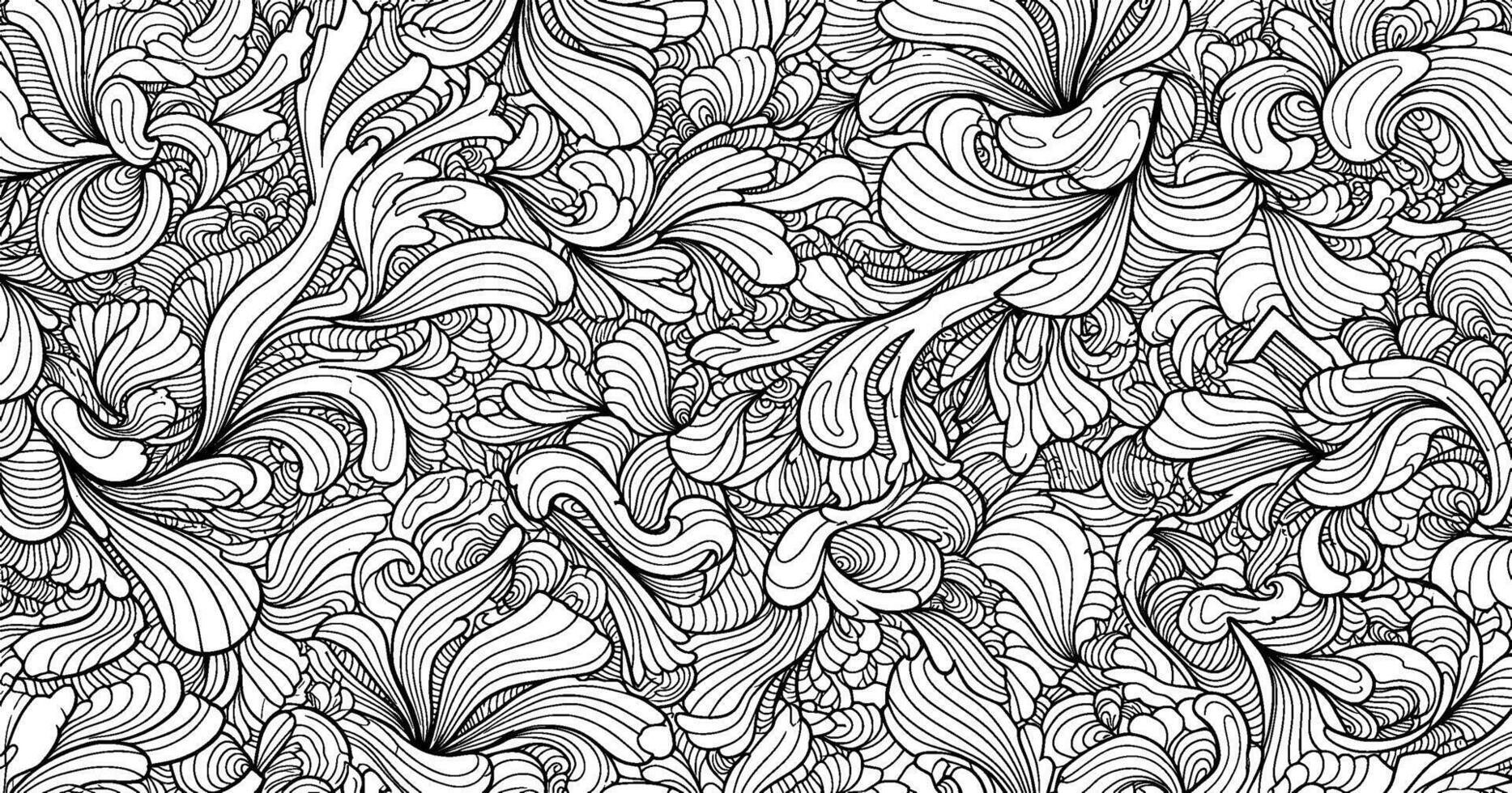 A black and white abstract background with swirls vector