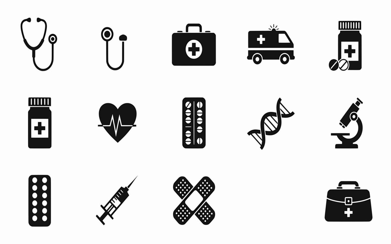 Medical icons set vector