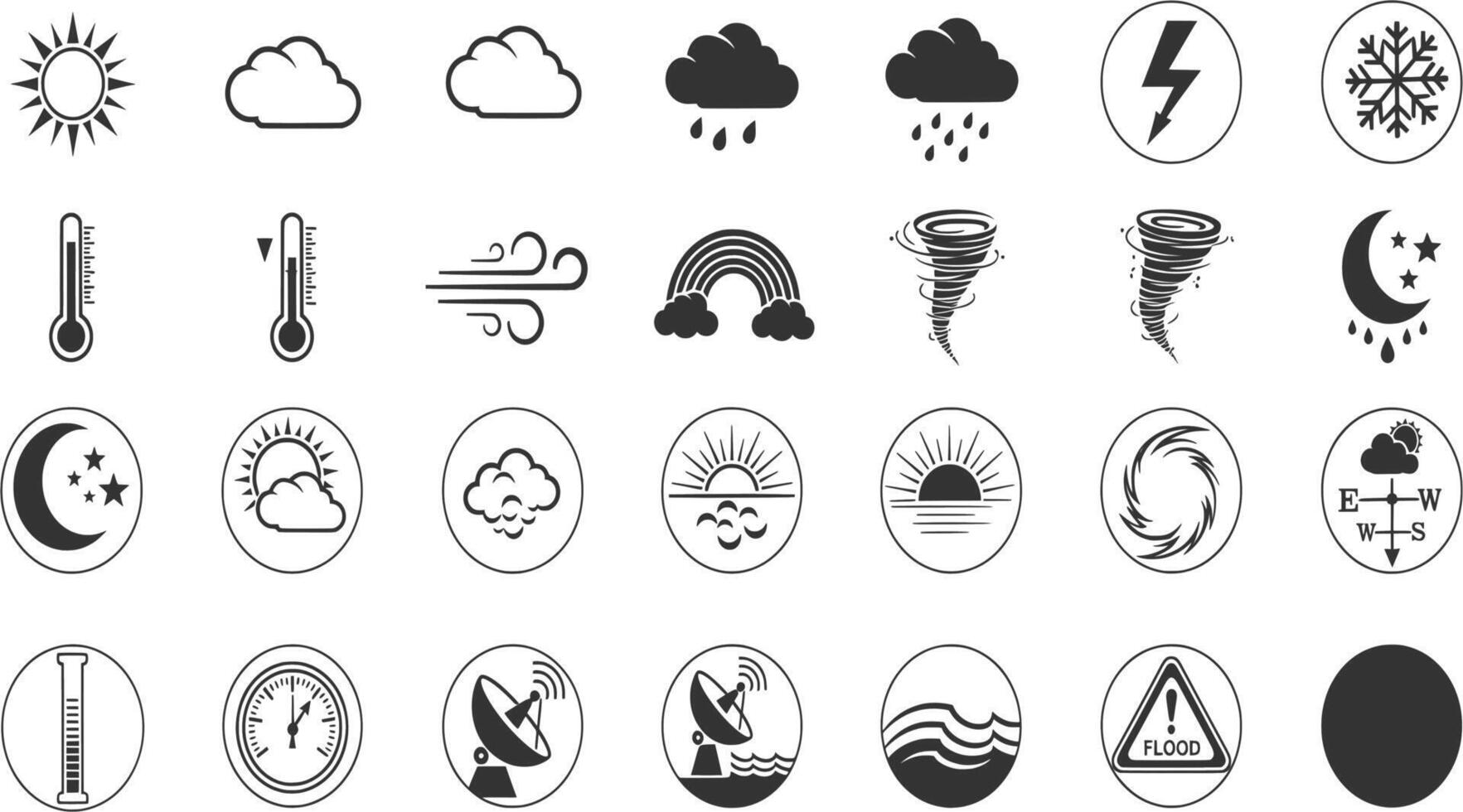 Weather icons set vector