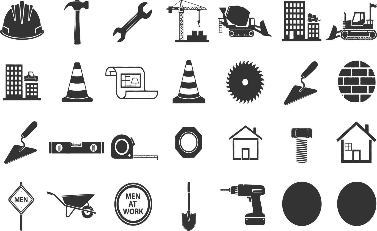 Construction tools icons set illustration vector