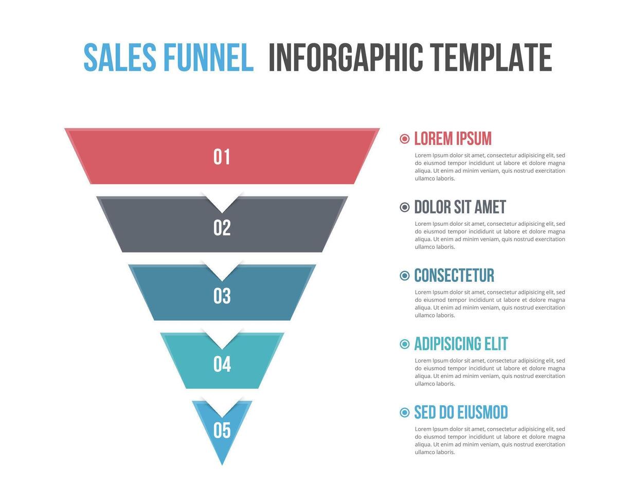 Funnel diagram with arrows vector