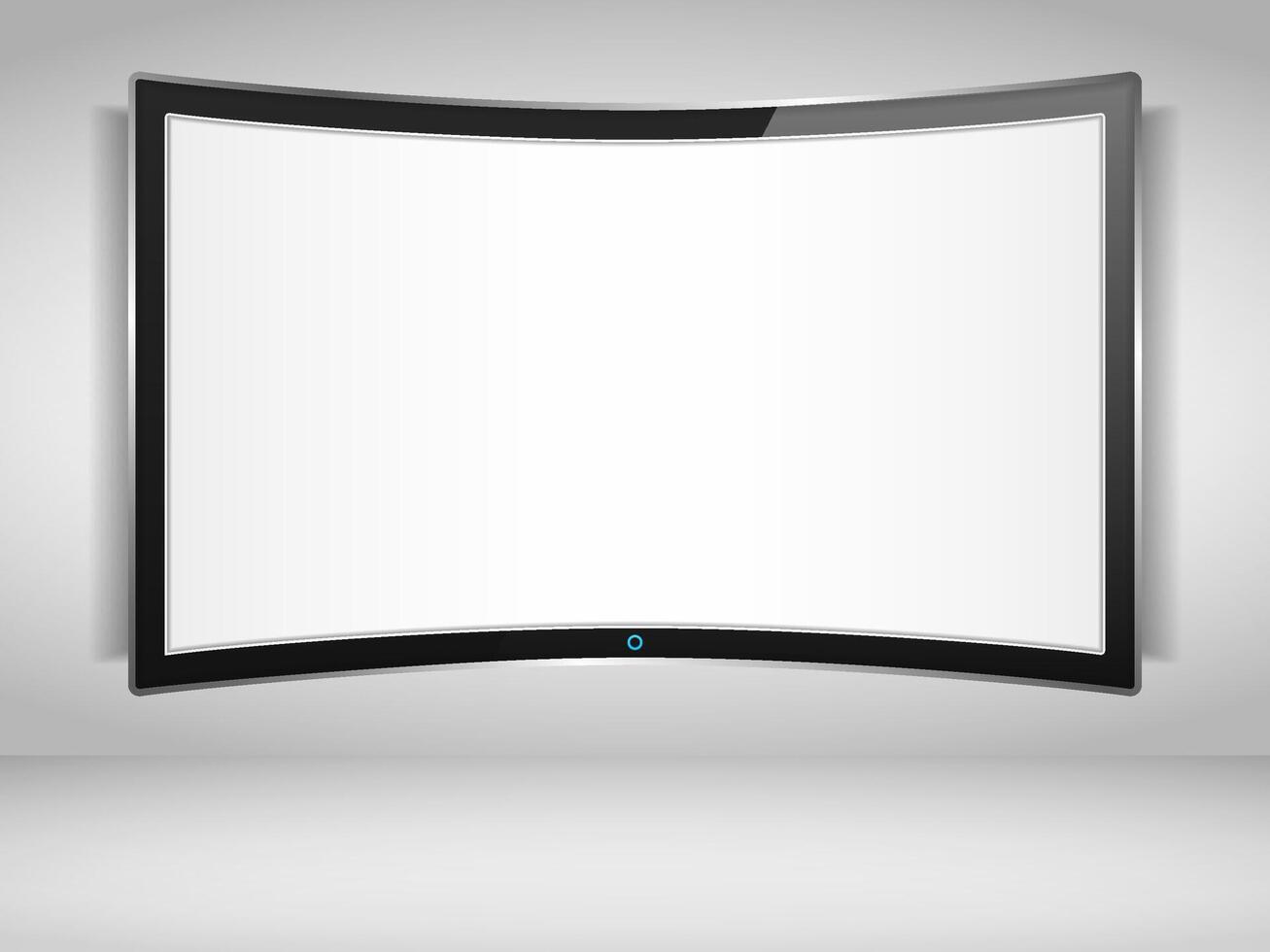 Wide TV screen on the wall vector