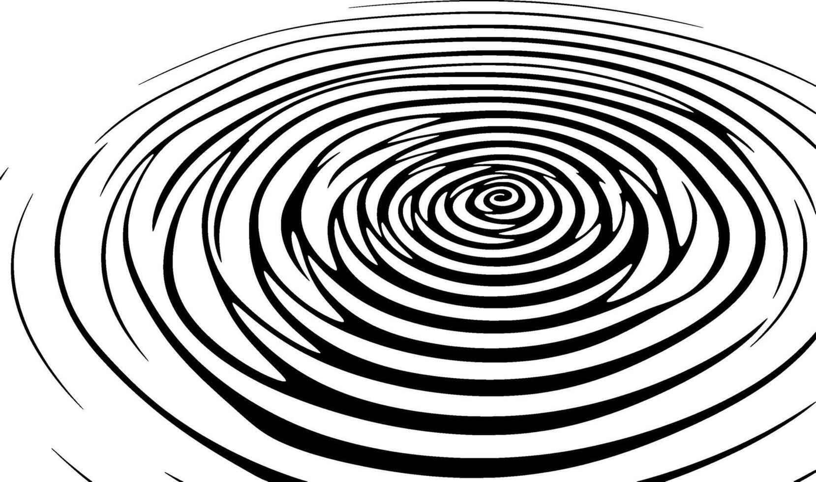 A black and white spiral in the middle of a white background vector