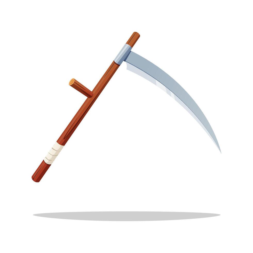 traditional scythe illustration vector