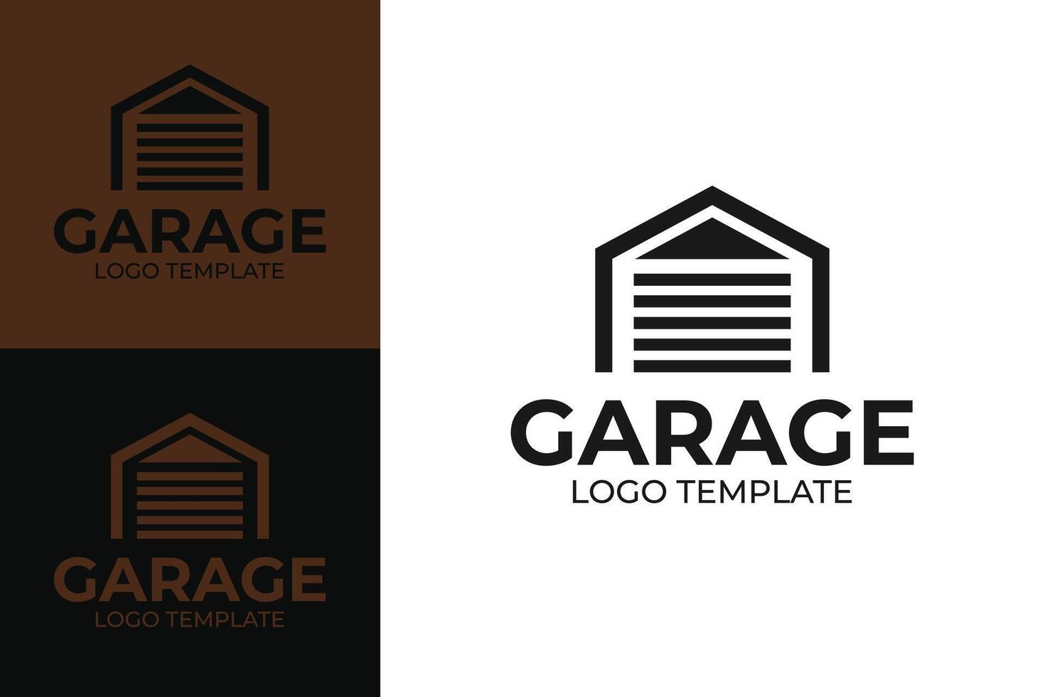 Garage door logo design template symbol illustration vector