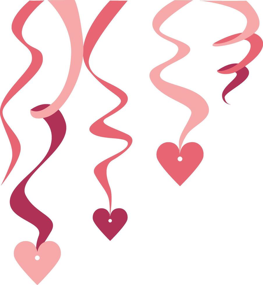 Love Hanging Valentine Ornaments vector