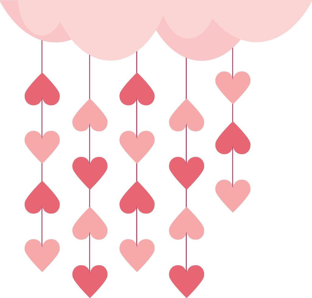 Pink Love Valentine Ornaments vector