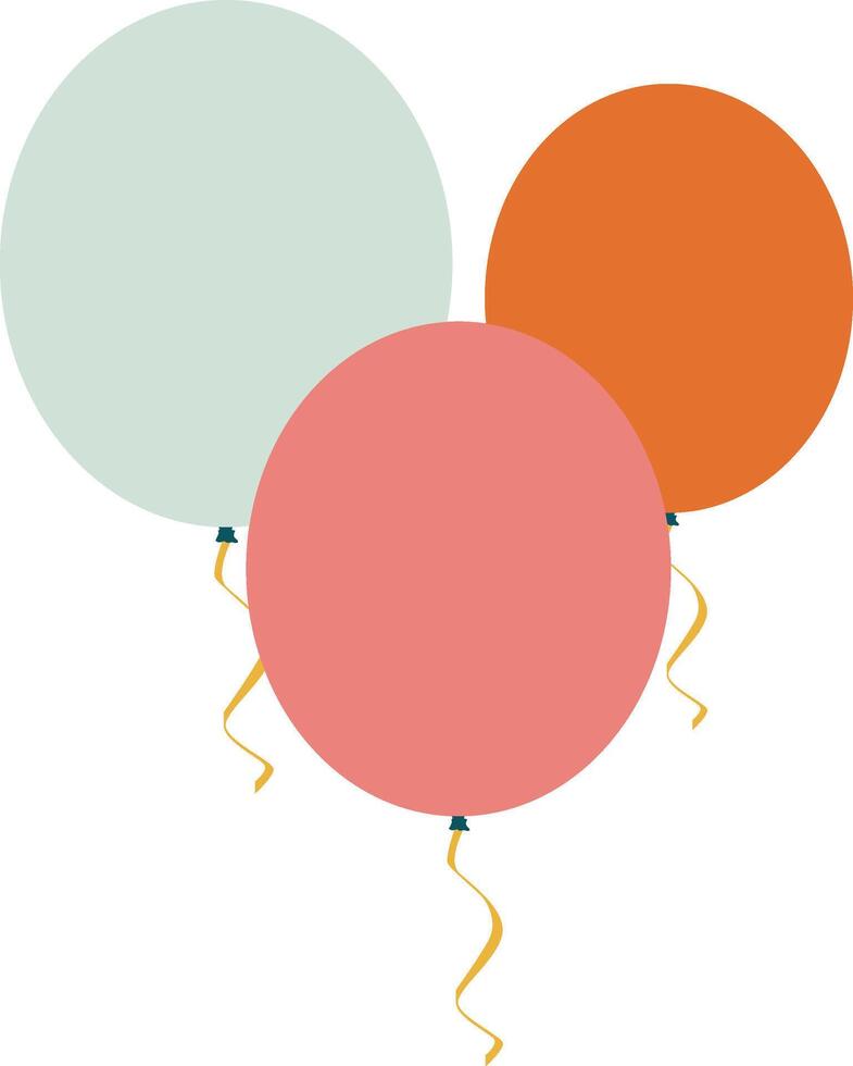 Aesthetic New Year Balloons vector