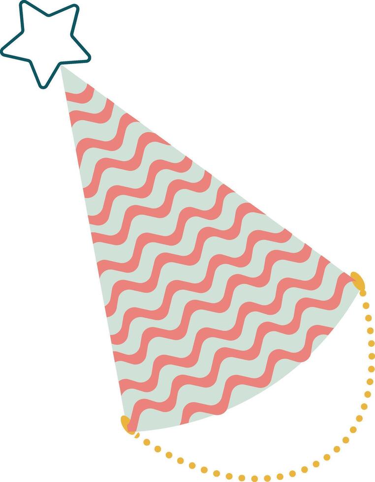 Aesthetic New Year Party Hat vector