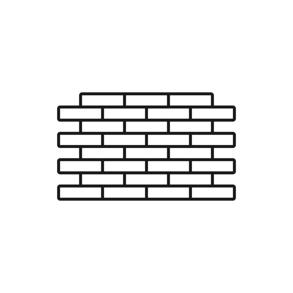 Brick wall icon. Illustration isolated on white background vector