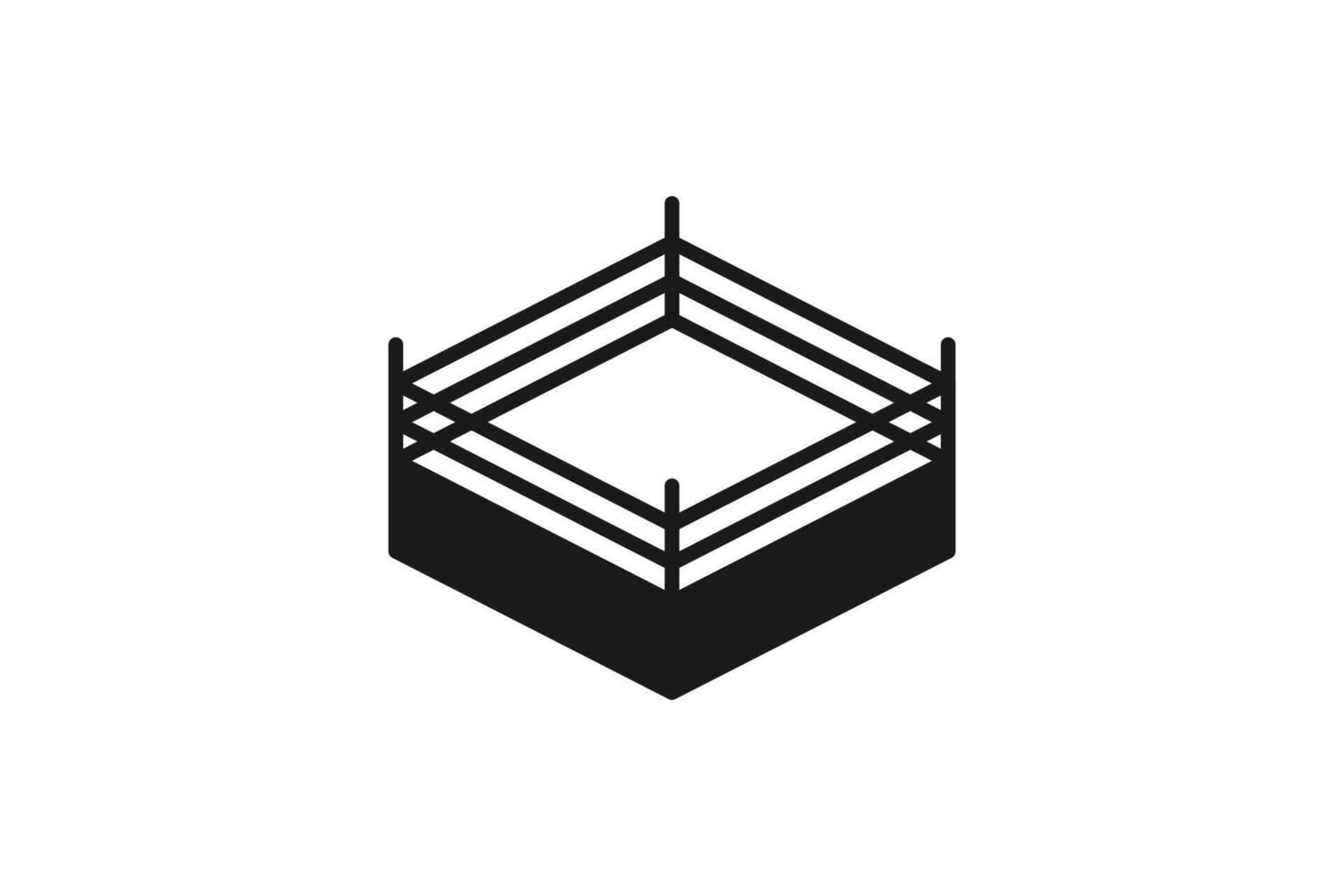 boxing ring icon line design vector
