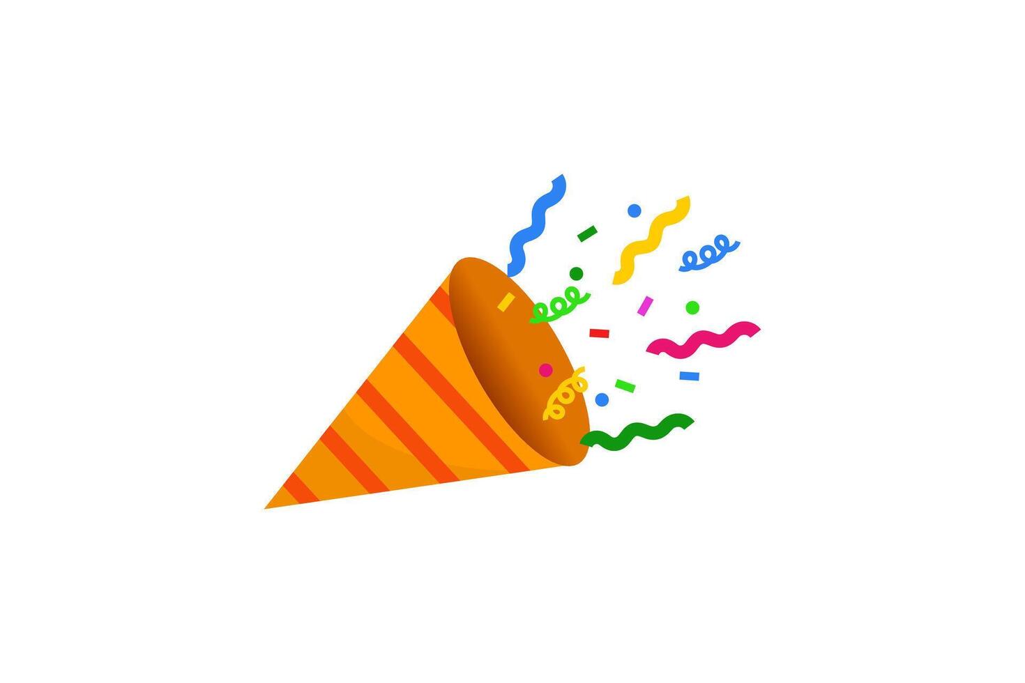 birthday trumpet icon flat design vector