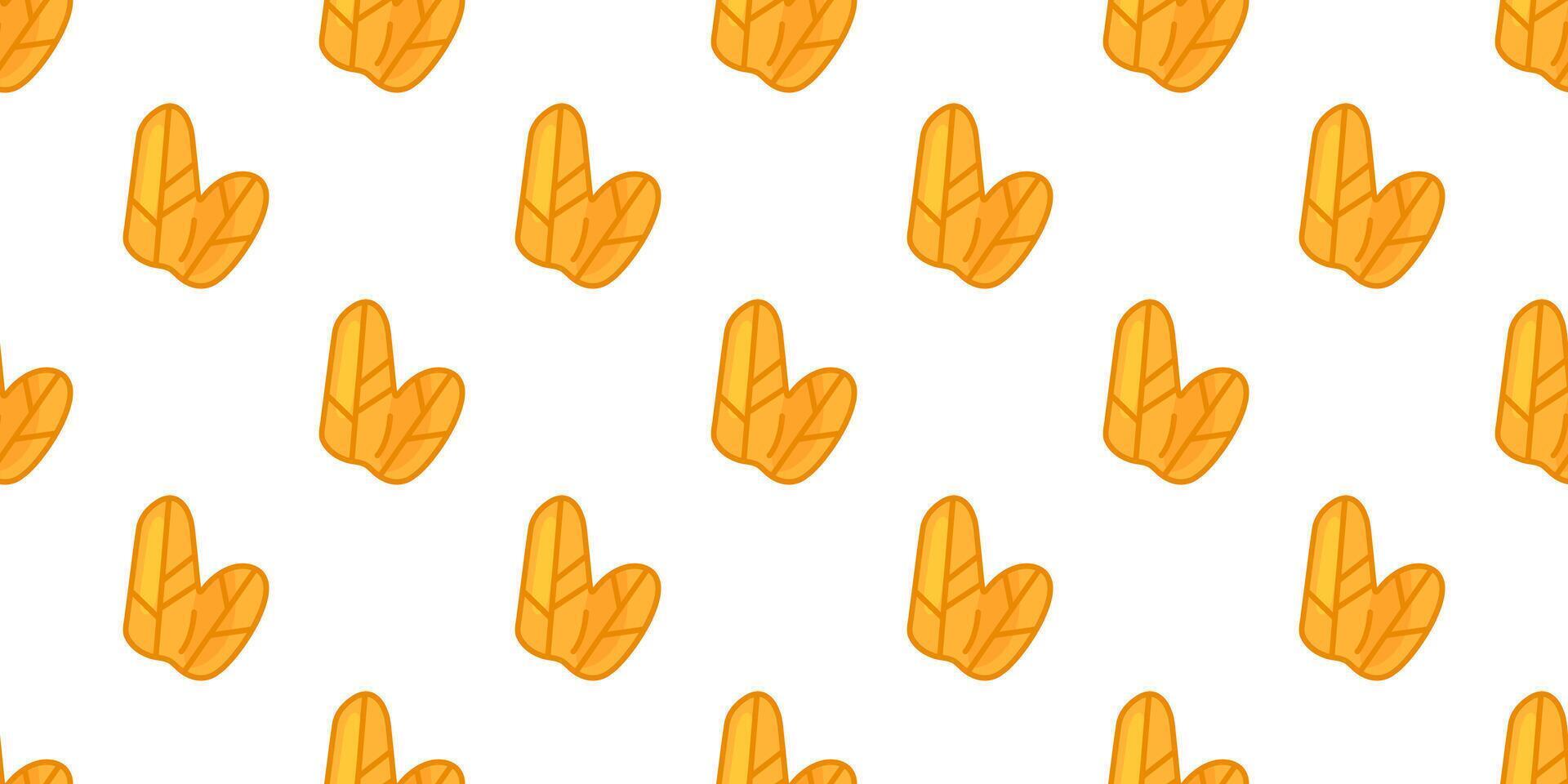 Golden Leaf Repeat Seamless Pattern vector