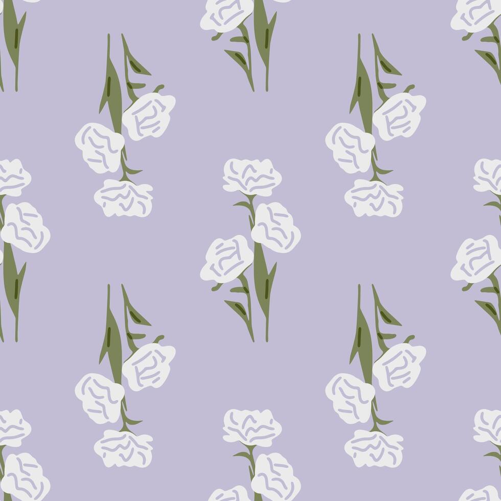 Seamless Purple Floral Blossom Pattern vector