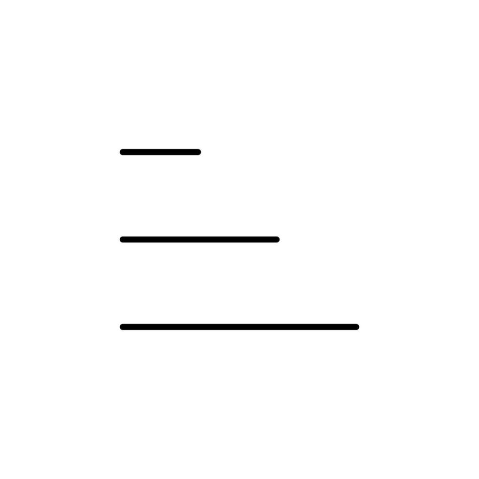 Sort Descending Line Icon for Data Table vector