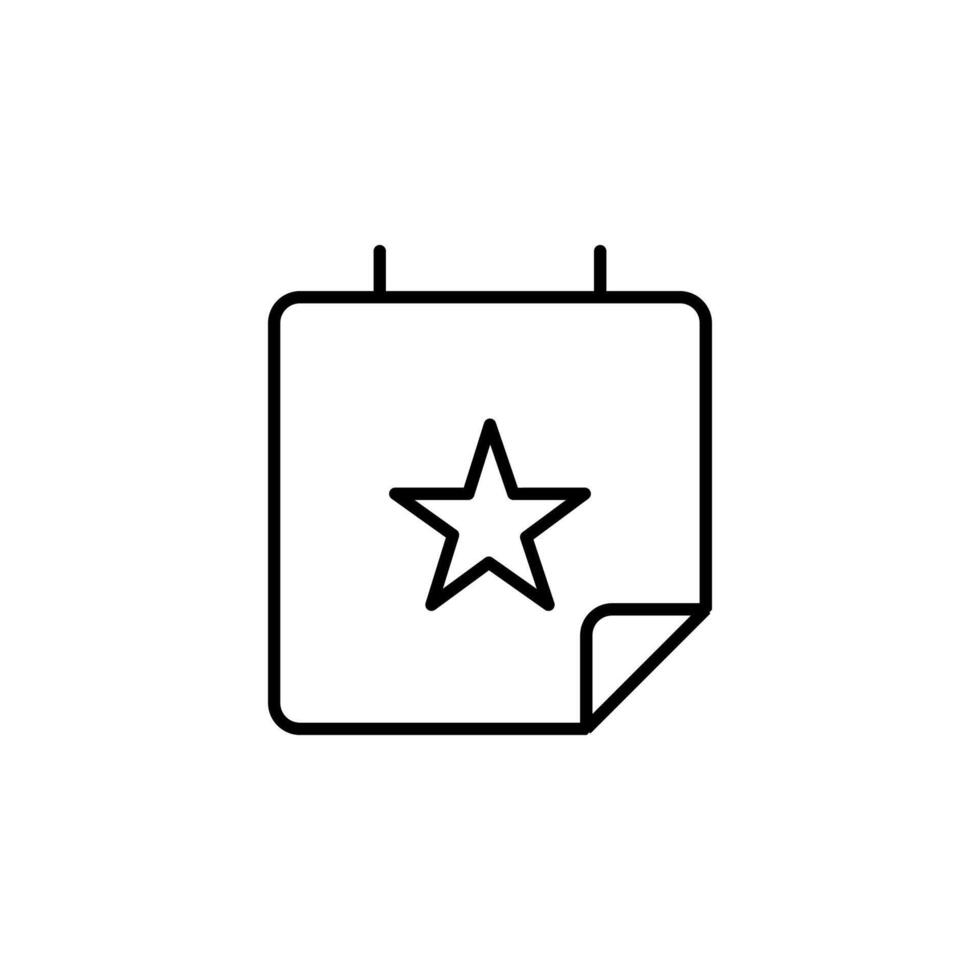 Highlighted Day Event Line Icon Icon vector