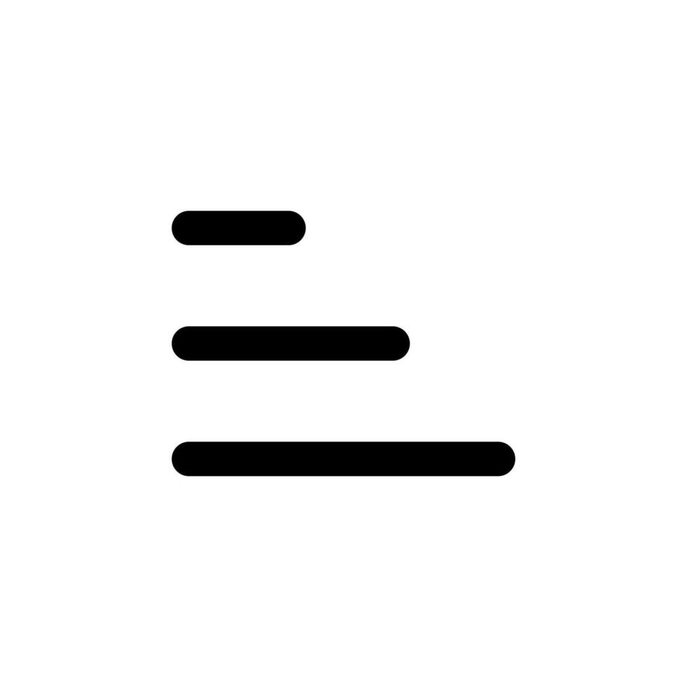 Sorting Order Descending Solid Icon Element vector