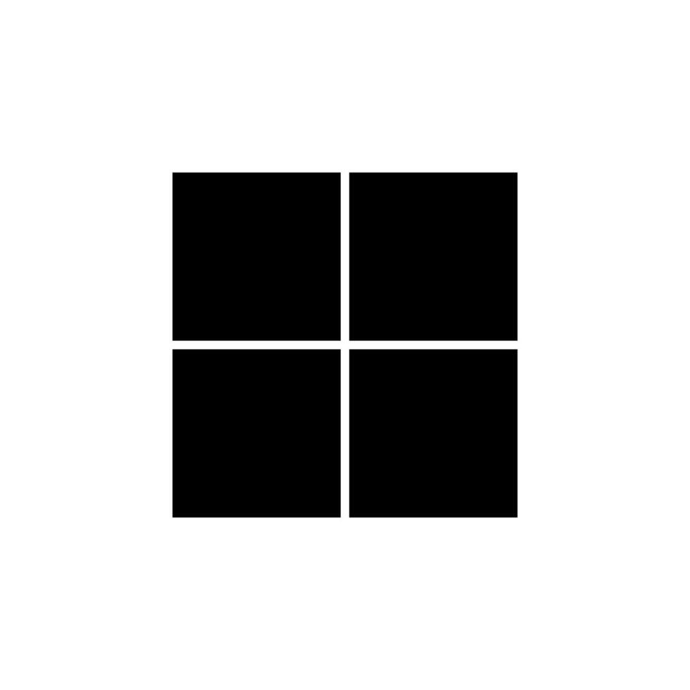 Table Solid Icon for Interface Element vector
