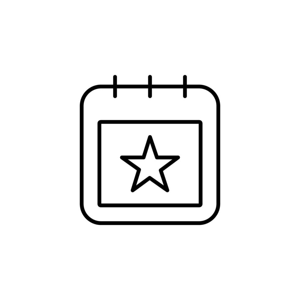 Minimal Outline Event Line Icon Element vector