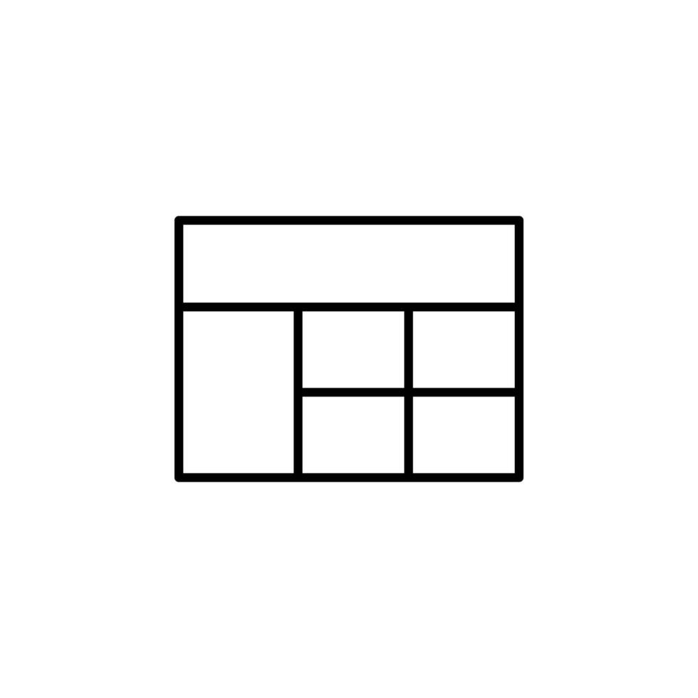Spreadsheet Layout Table Line Icon Design vector