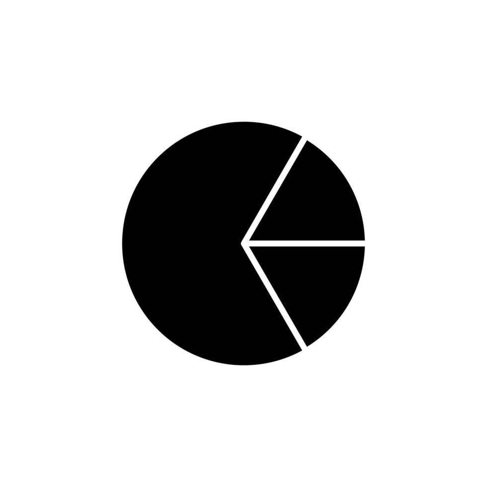 Flat Design Chart Pie Solid Icon Element vector