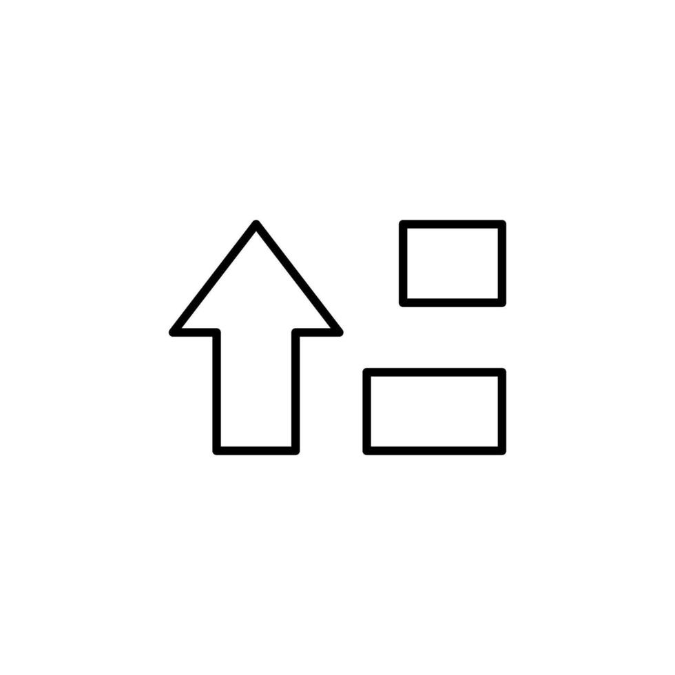 Arrow Up Sort Ascending Line Icon vector