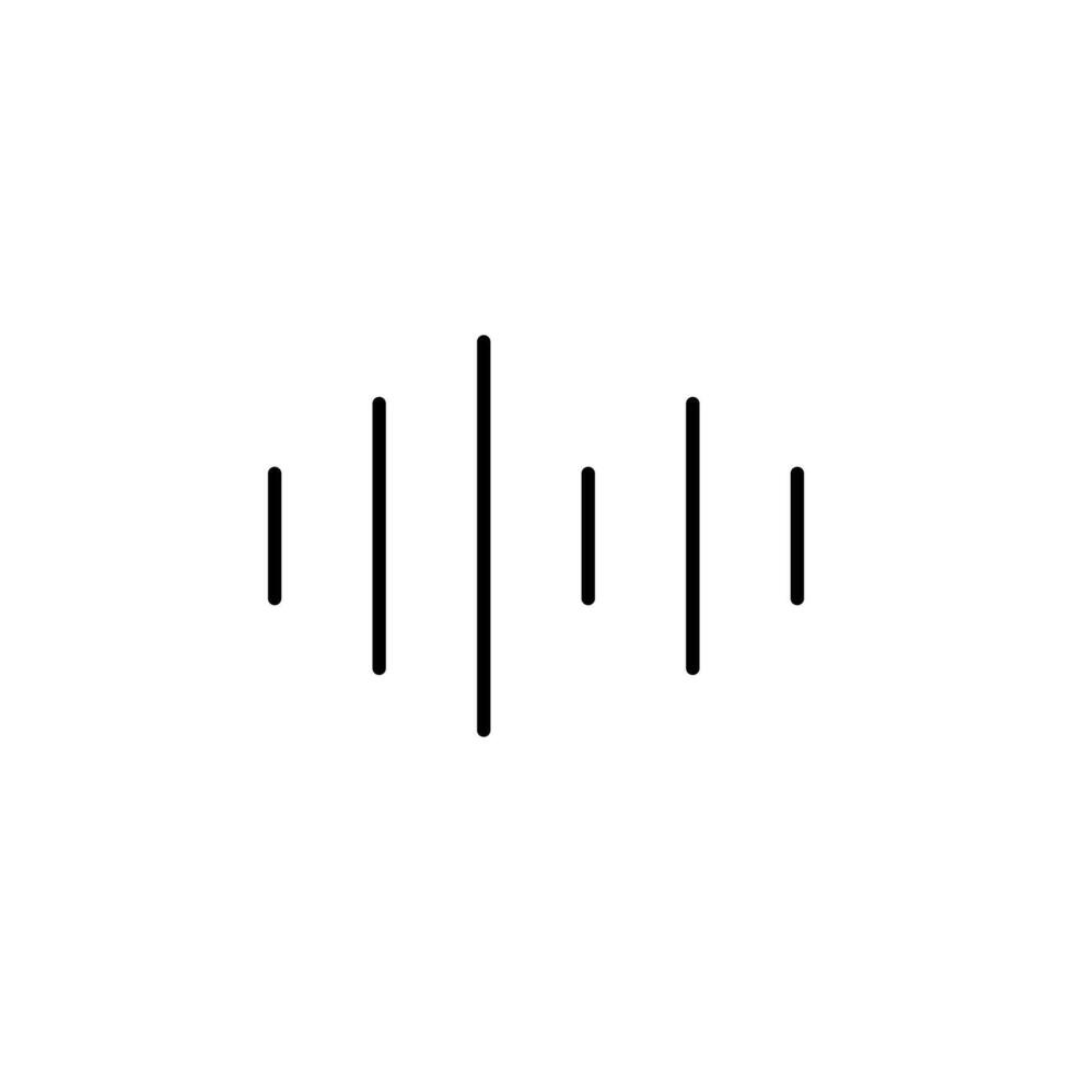 Voice Audio Line Icon for Recording vector
