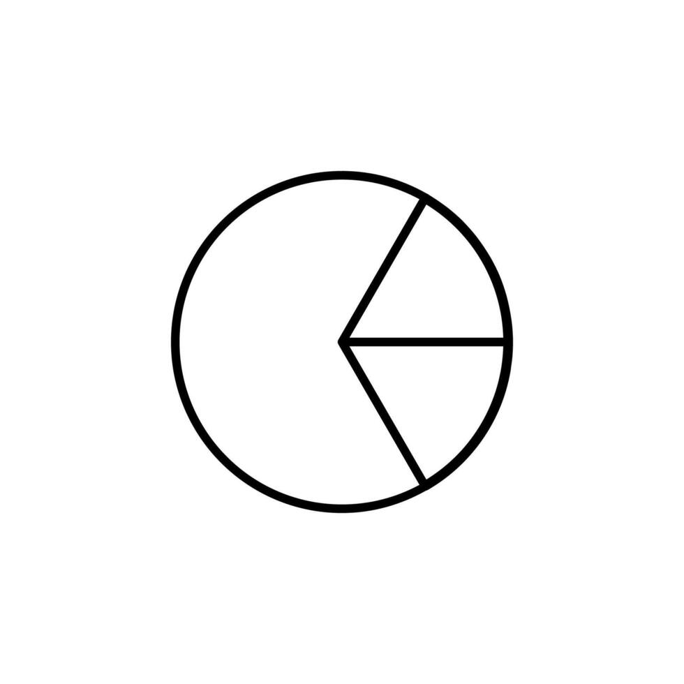 Chart Pie Line Icon for Dashboard Interface vector