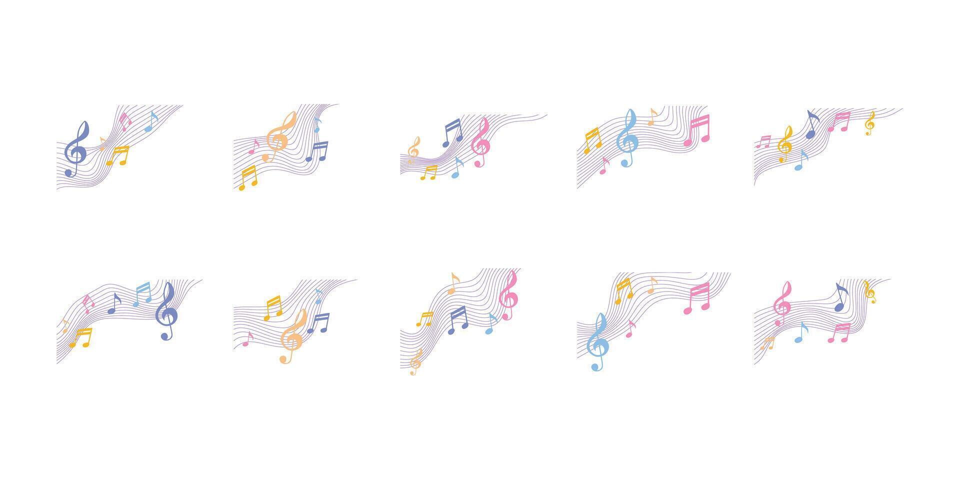 Music Notes Corner Illustration vector