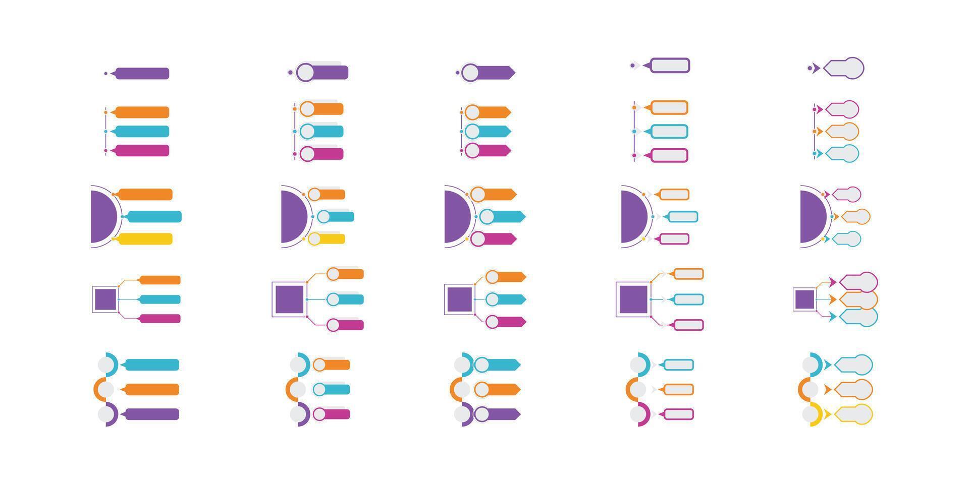 Colorful Infographic Shape vector