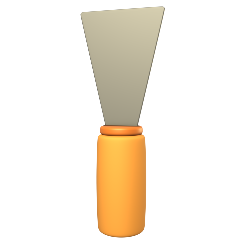 a brush with a yellow handle on a transparent background png