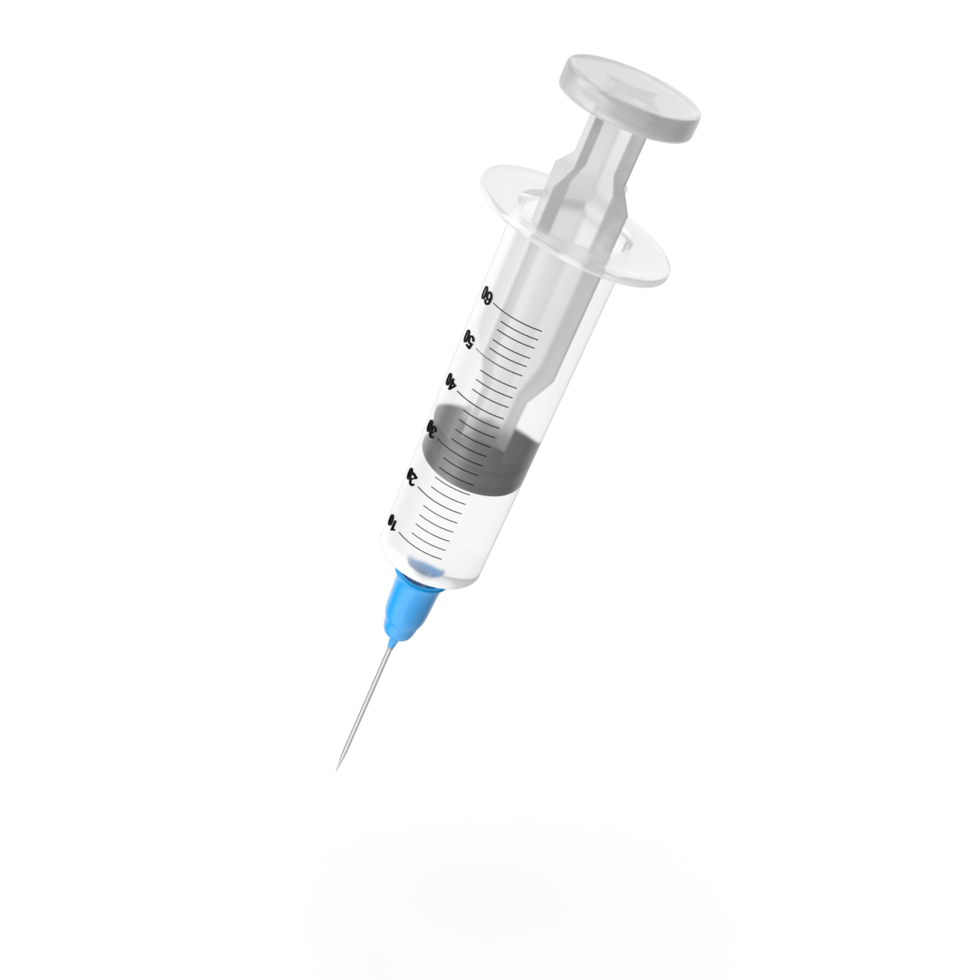 Medical Syringe , 3d render, transparent background, png