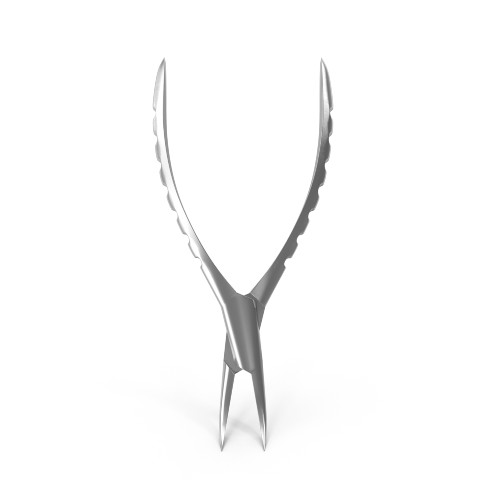 Medical Tweezers, Surgical Instrument Closeup , 3d render, transparent background, png